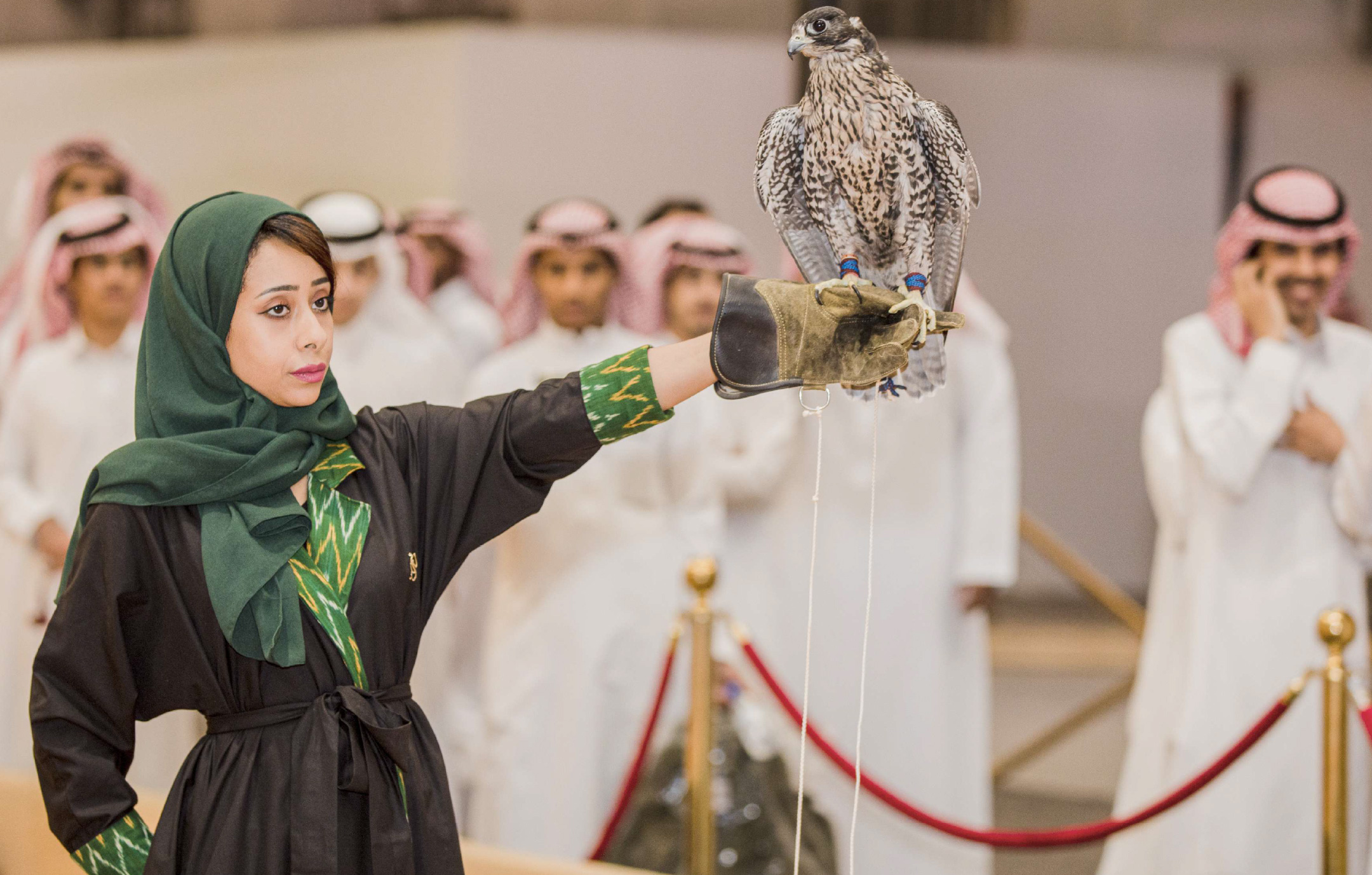Female Falconer At The Madaa